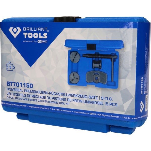 BRILLIANT TOOLS Universal-Bremskolben-Rückstellwerkzeug-Satz 5tlg. - BT701150