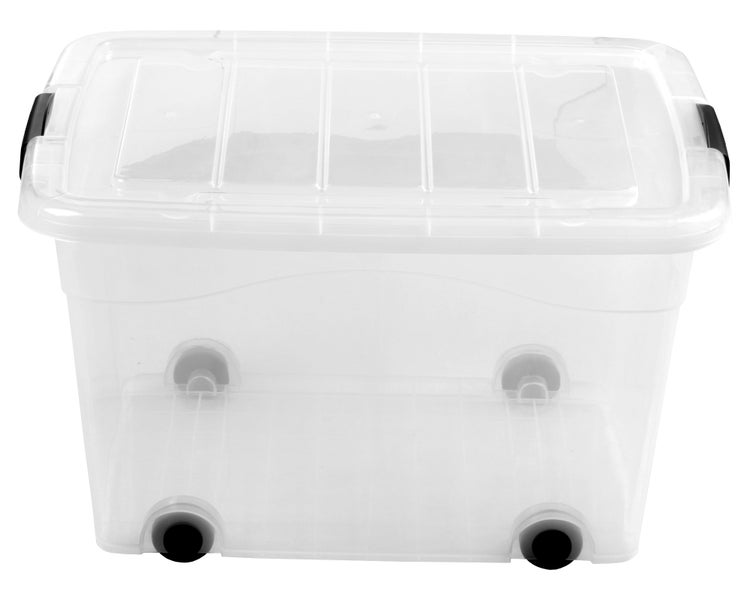 Ondis24 2x Rollcontainer Rollbox 60 Liter transparent