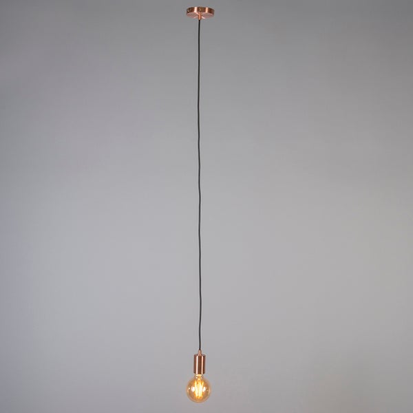 Pendelleuchte mit Aufhängung und Glühbirne