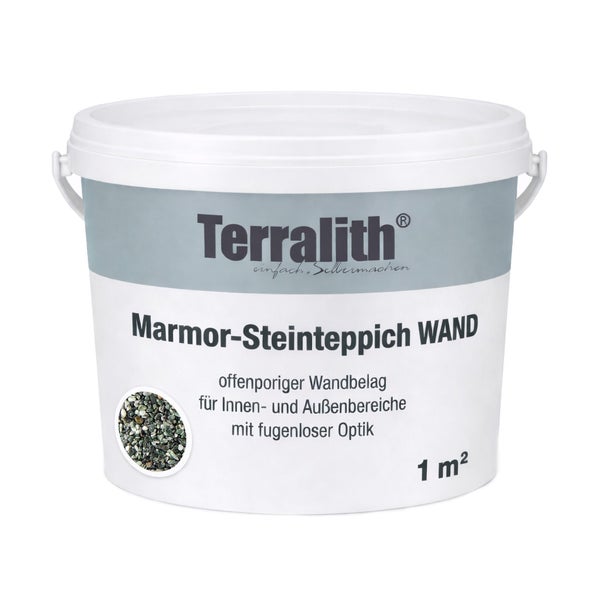 Terralith Marmor-Steinteppich für die Wand im 1 Quadratmeter Eimer für den Innen- und Außenbereich.