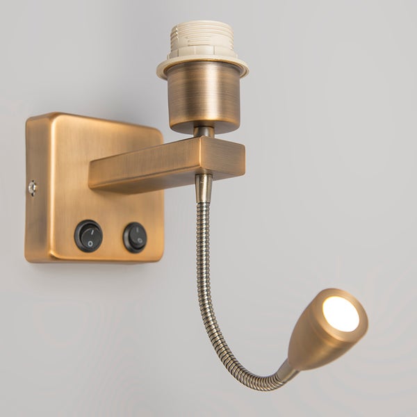 Wandleuchte mit flexiblem Arm und Schalter