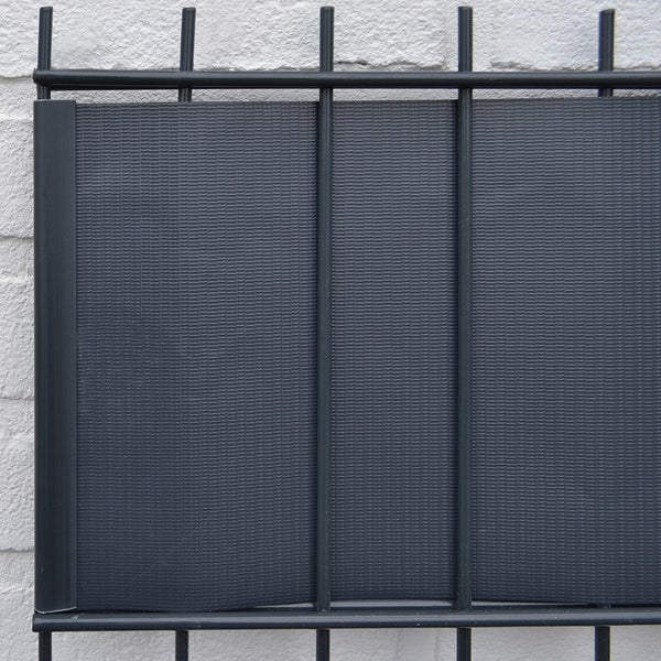 Home Deluxe - Zaunfolie PVC Sichtschutz MATA - Hellgrau | Sichtschutzstreifen