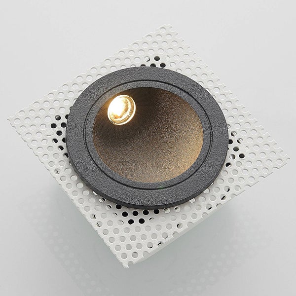 Lucande LED Wandleuchte außen Pordis (Modern) in Schwarz aus Aluminium (1 flammig, ) - Wandeinbauleuchte für Außen Wandlampe Außenwand/Hauswand Haus Terrasse & Balkon