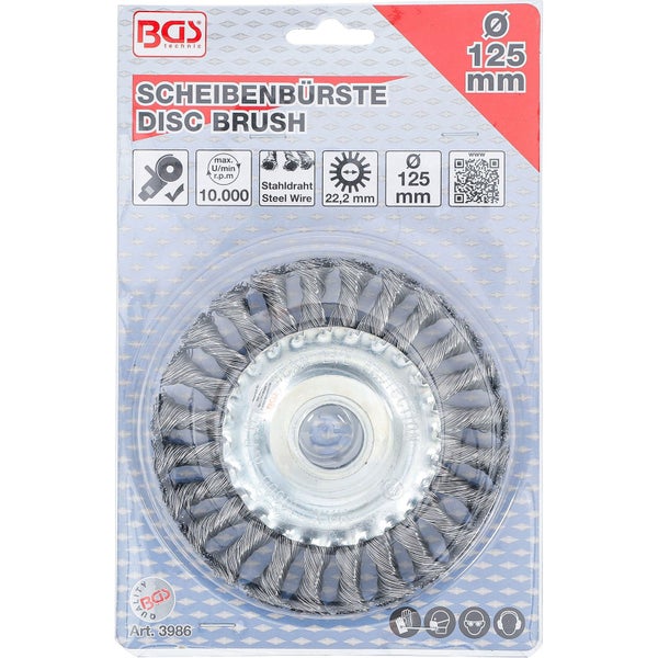 BGS Scheibenbürste / Zopfrundbürste Ø 125 mm - 3986