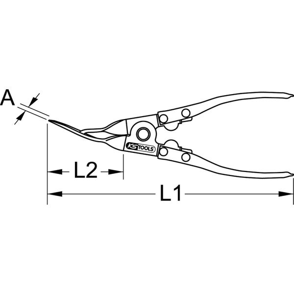 KS TOOLS Türverkleidungs-Lösezange 240 mm - 115.1051