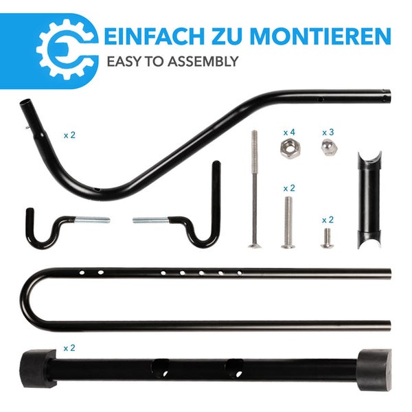 FLOORDIREKT Fahrradständer Nikias - Platzsparender Bodenständer - Umkippsicher - Schwarz
