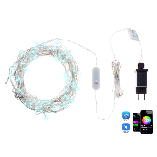 Smart LED Lichtervorhang mehrfarbig mit App-Steuerung 150 cm KULUSUK