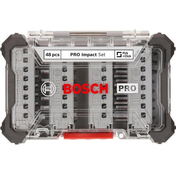 Bosch Pro Impact Set mit 48 Teilen in transparenter Aufbewahrungsbox