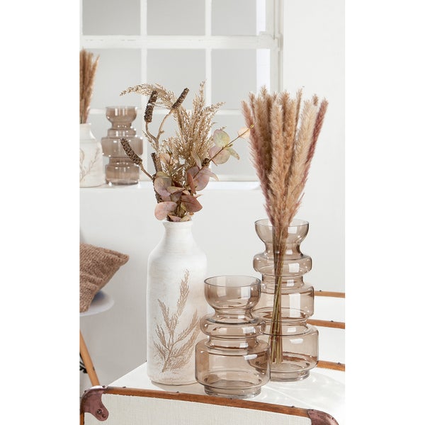 Vase GILDE Höhe 36 cm braun Glas