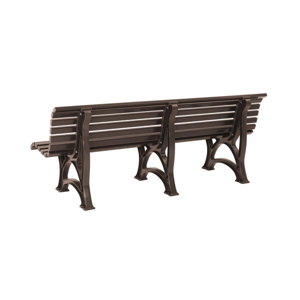 PROREGAL Gartenbank Jamaika 4 Sitzer Braun HxBxT 80 x 200 x 64 cm Witterungskunststoff & UV Beständiger Kunststoff Parkbank Sitzbank