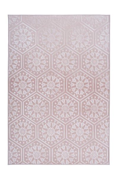 Kurzflor Teppich Blissique Rosa Modern, Klassisch 80 x 150 cm