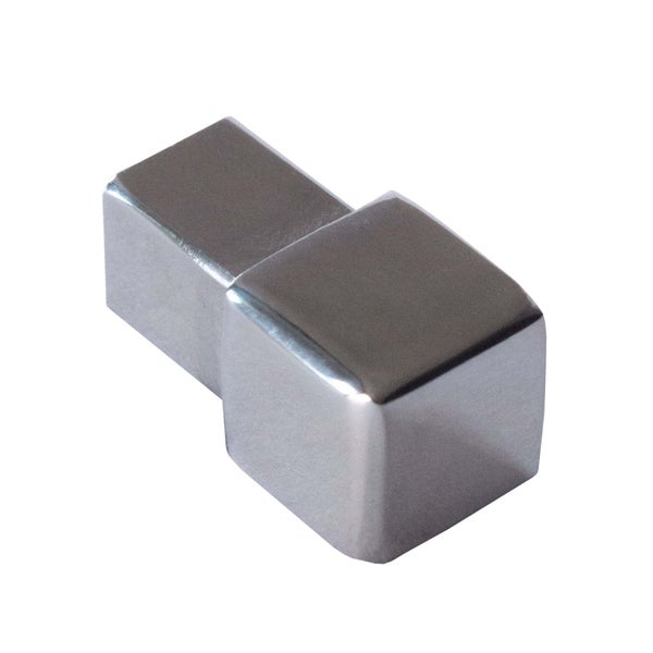 Quadratischer Möbelknopf aus Metall in modernem Design.