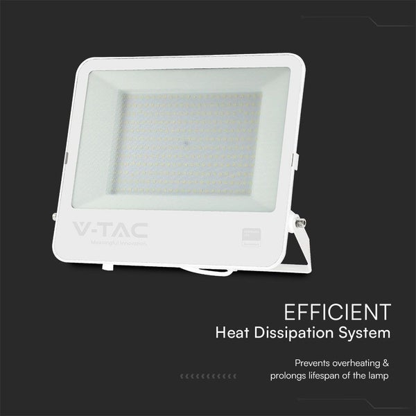 V-TAC VT-44204-W - LED-Scheinwerfer - Samsung - IP65 - Weißes Gehäuse - 1 Meter Kabel - 200 Watt -