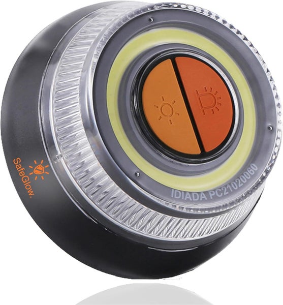 SafeGlow Lampe mit zwei Schaltern zur Helligkeitsanpassung