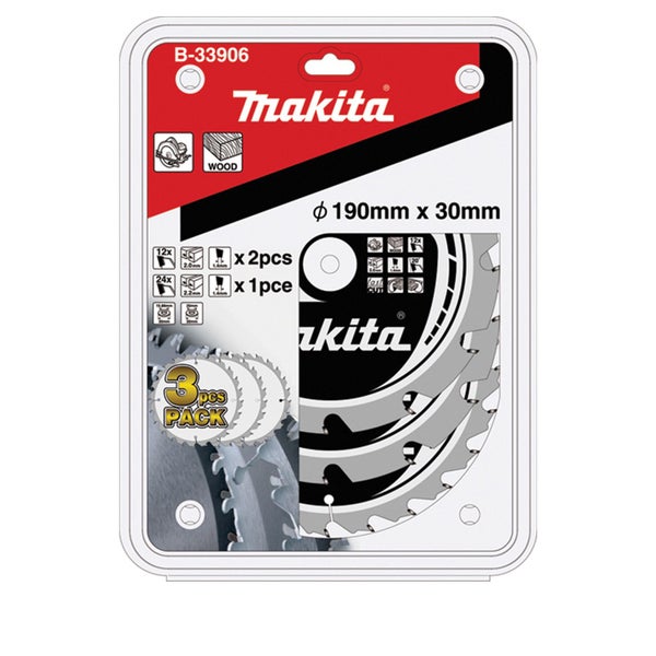 Makita Sägeblatt-Set 190x30(2x12Z+24Z) - B-33906