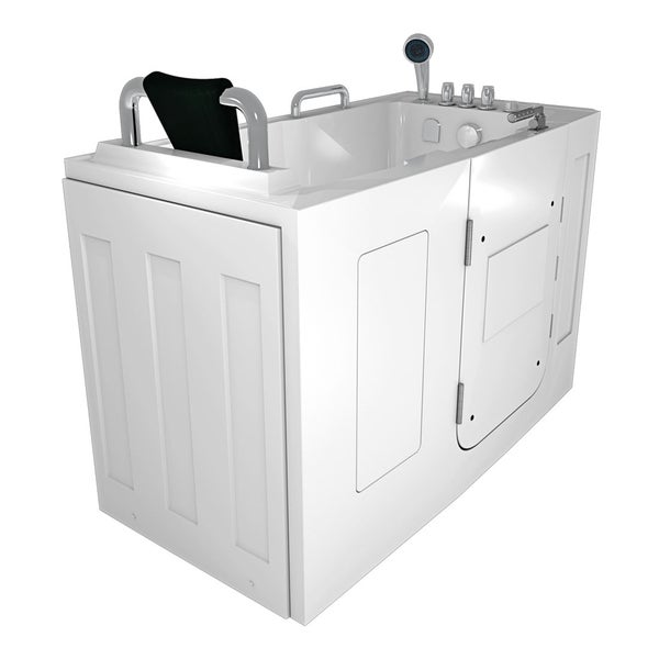 Sitzwanne Whirlpool Wanne mit Tür S07WP-TH-C-L 140x76cm