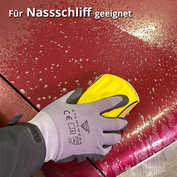 Geeignet für Nassschliff mit Schleifklotz auf einem Auto