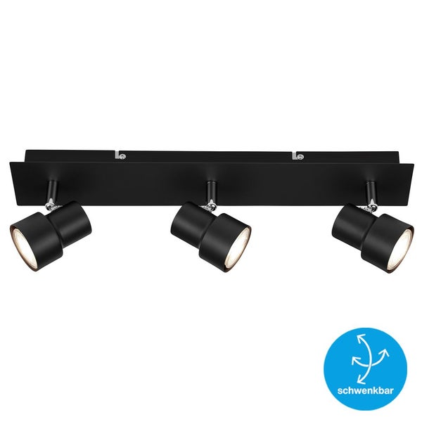 LED Deckenspot Deckenlampe 3xGU10 inkl. dreh-& schwenkbar 5W Schwarz Briloner