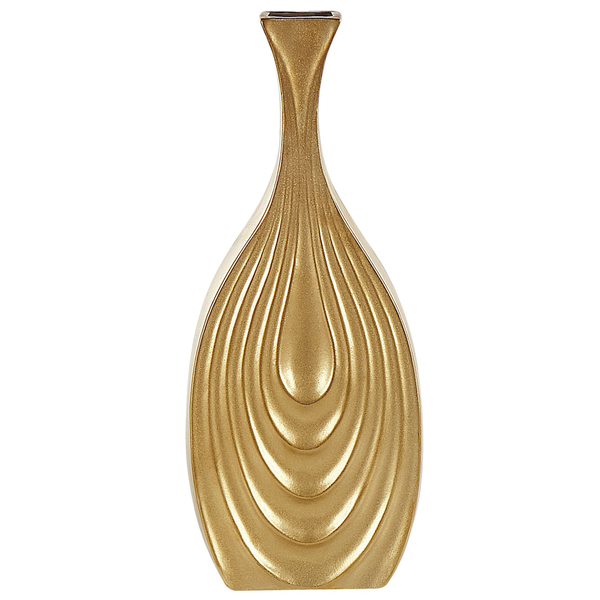 Dekovase THAPSUS Keramik 39 cm Gold