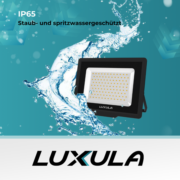 LUXULA LED Fluter Leistungsstarkes 200W Flutlicht mit 20000lm IP65 Außenstrahler Robust