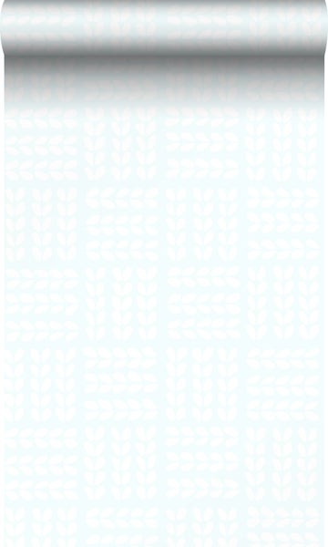 Origin Wallcoverings Tapete Blätter Hellblau und Weiß - 53 cm x 10.05 m - 347498
