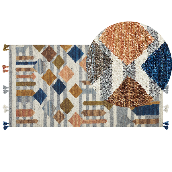 Teppich KASAKH Bunt 80 x 150 cm Wolle Kelim