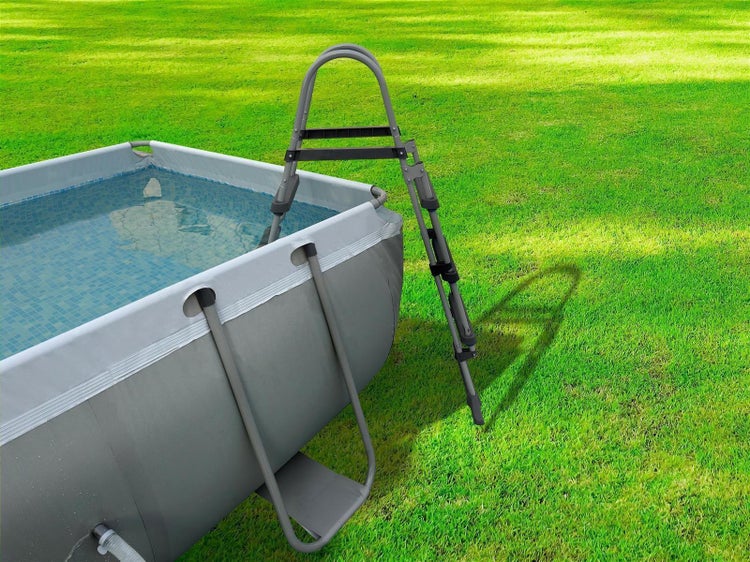 Avenli Frame Rectangular Pool Set 400x200x99 cm, Aufstellpool, reckteckig, mit Pumpe, grau