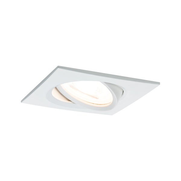 LED Einbauleuchte 3-Step-Dim Nova Coin 3-Step-Dim Basisset schwenkbar eckig 84x84mm 50° Coin 3x6W 3x470lm 230V dimmbar 2700K Weiß matt