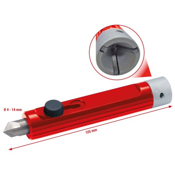 Anreißwerkzeug zum Zentrieren mit einem Durchmesser von 4 bis 14 Millimeter und einer Länge von 125 Millimeter.
