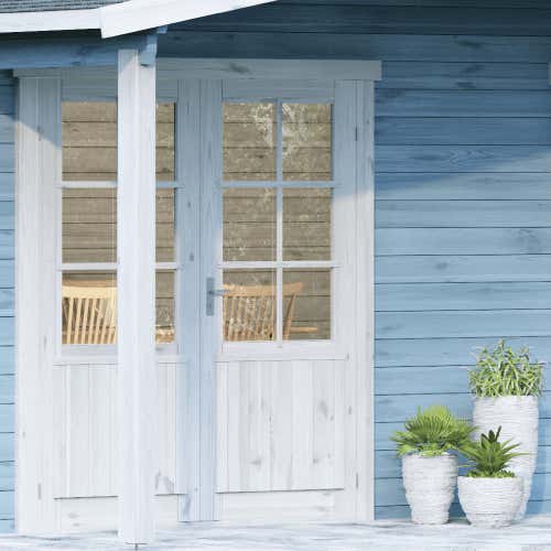 Alpholz Gartenhaus Nordkapp-40 A aus Massiv-holz, Gerätehaus mit 40 mm Wandstärke, Garten Holzhaus inklusive Montagematerial, Geräteschuppen Größe: 538 x 448 cm, Satteldach