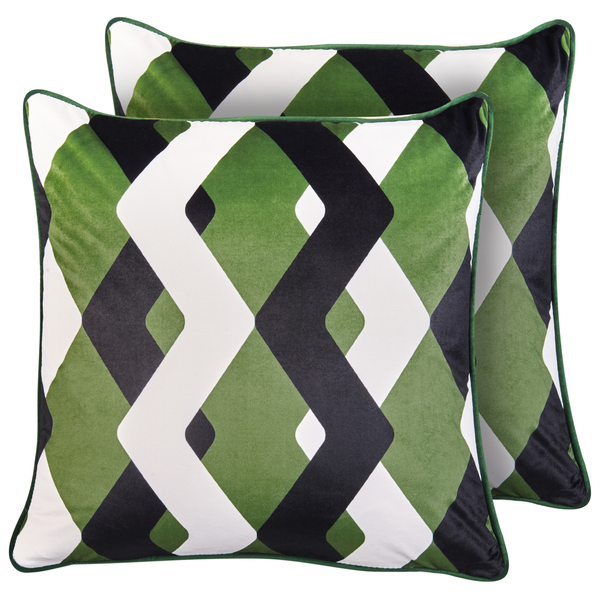 Gartenkissen 2er Set SWAY Geometrisches Muster 45 x 45 cm Bunt