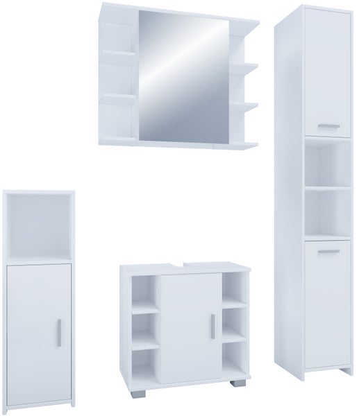 4-tlg. Komplett Badmöbel Badschrank Set Zalo ll