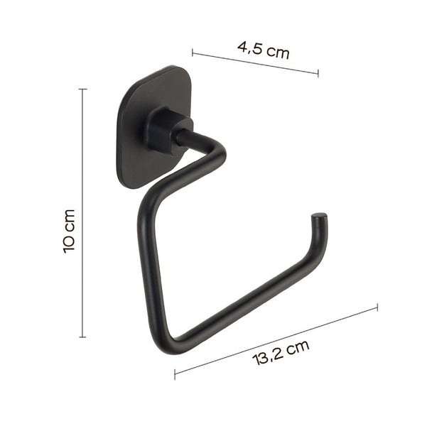 Wandmodell Toilettenpapierhalter aus schwarzem Edelstahl | Timo