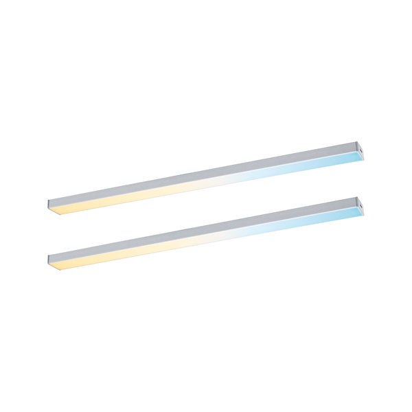 LED Unterschrankleuchte Inline Erweiterungsset Tunable White 2x4W 350x26mm 2x350lm 24V Chrom matt
