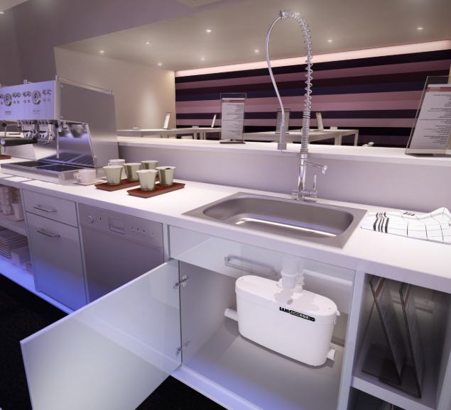 Runder LED Einbaustrahler in Weiß mit seitlichen Montagefedern.