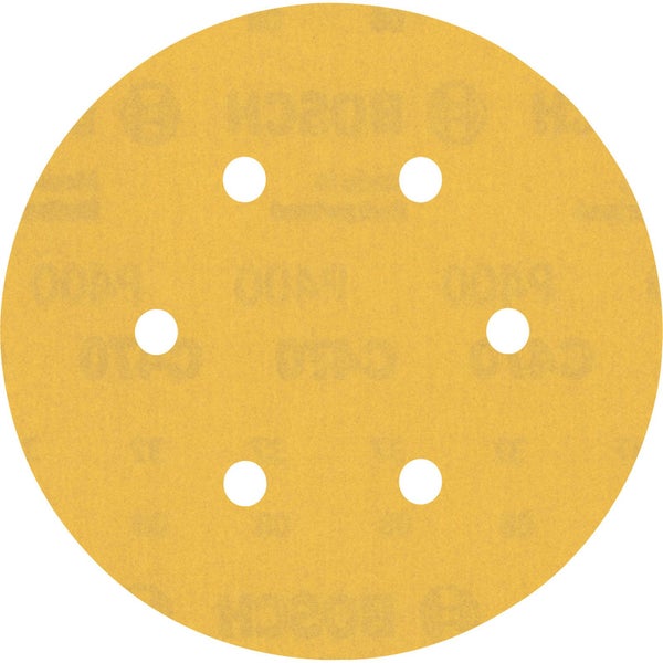 Bosch 50x Expert C470 Schleifpapier mit 6 Löchern für Exzenterschleifer 150 mm G 400 - 2608900925