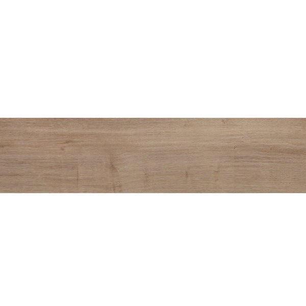 Bodenfliese in Holzoptik in Dielenform.