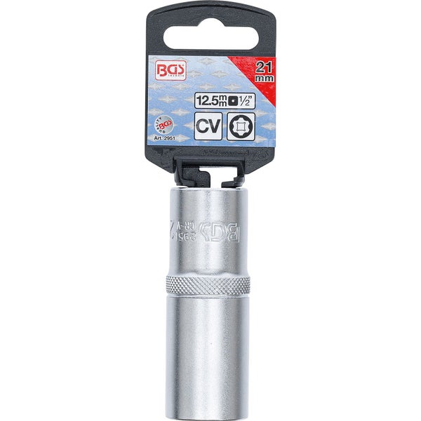 BGS Steckschlüssel-Einsatz Super Lock tief Antrieb Innenvierkant 12,5 mm (1/2) SW 21 mm - 2951