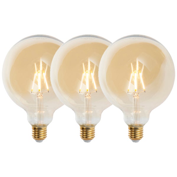 Set mit 3 E27 dimmbaren LED-Lampen G125 Gold 5W 450 lm 2200K