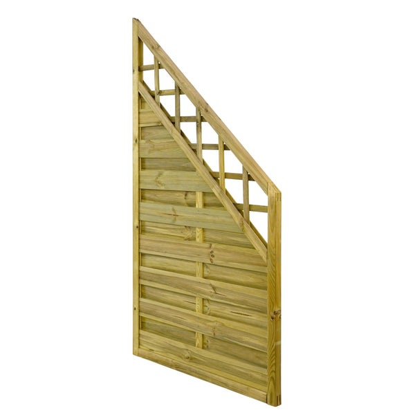Holzzaun-Element mit Rankgitter