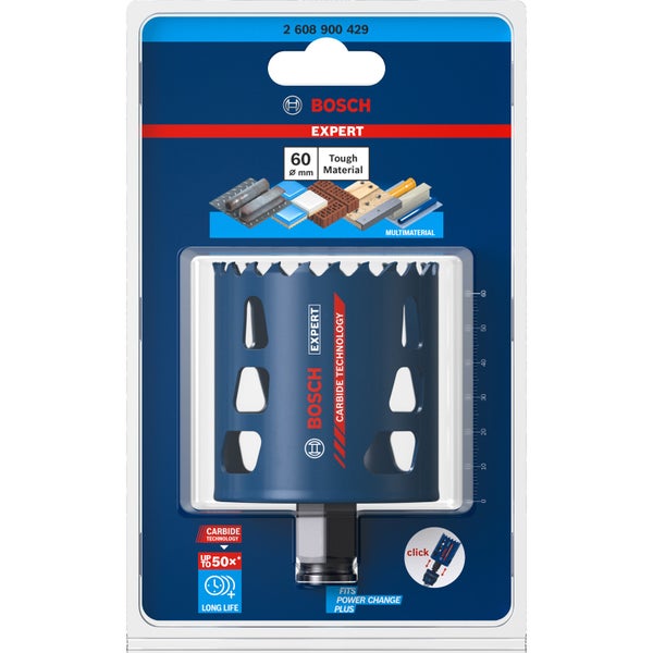 Bosch Expert Tough Material Lochsäge 60 x 60 mm - 2608900429