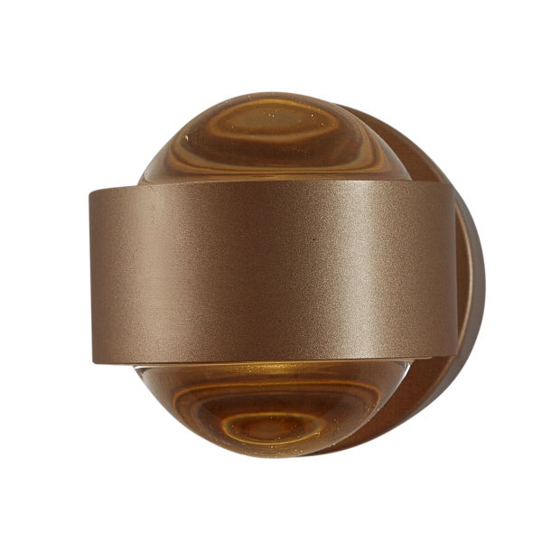 Wandleuchte mit halbkugelförmigem Glasschirm