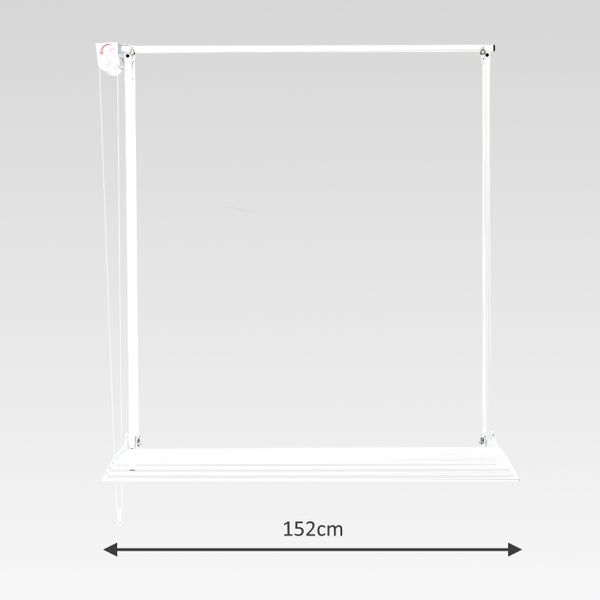 Wäschetrockner für die Deckenmontage, 152 cm breit