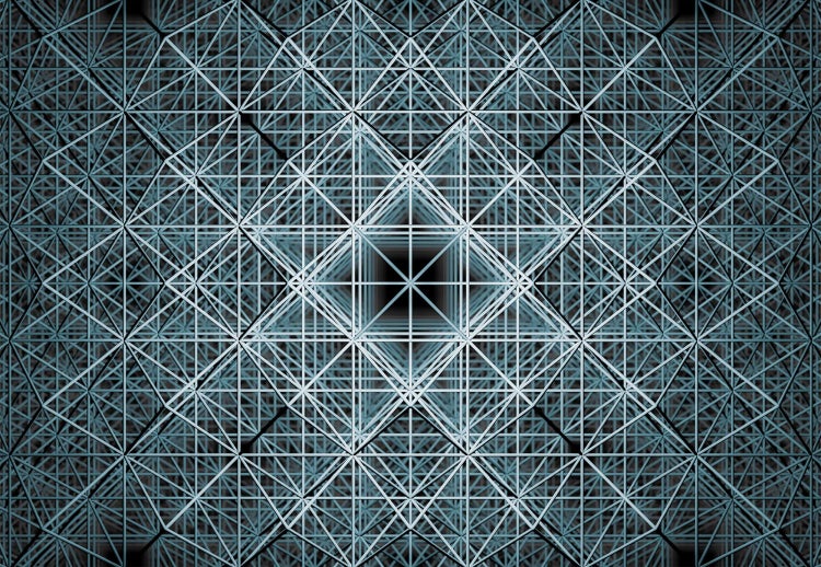 Abstraktes Gittermuster mit sich wiederholenden Quadraten und Dreiecken