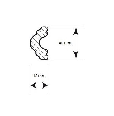 1 Stück / 2 Meter Sockelleisten Fußleisten Bodenleiste - weiß - hartes Material - Dekor - Wand - Boden - Decke (DP1)
