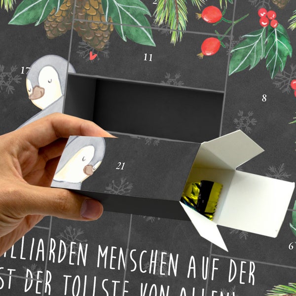 Mr. & Mrs. Panda Befüllbarer Adventskalender Pinguine Kuscheln - Schwarz