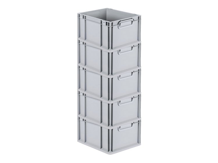 PROREGAL Spar Set 5x Eurobox Nextgen Economy Griffe Geschlossen HxBxT 22 x 30 x 40 cm 20 Liter Eurobehälter Transportbox Transportbehälter