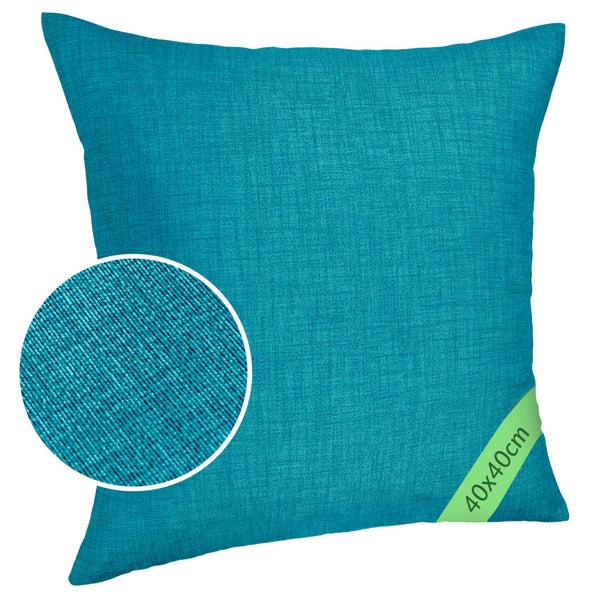 Kissenhülle Leinenoptik 60x60cm ohne Füllung Türkis