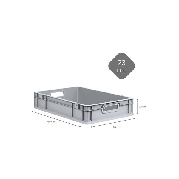 PROREGAL SparSet 10x Eurobox NextGen Grip mit Auflagedeckel mit 4 Gelben Schiebeschnappverschlüssen HxBxT 12 x 40 x 60 cm 23 Liter Griffe