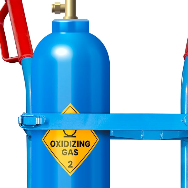 PROREGAL Gasflaschensackkarre für 2x10 Liter Flaschen | Lichtblau | Gasflasche, 10 Liter